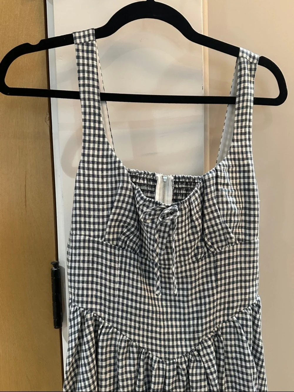 Reformation Women’s Linen Blue & White Gingham Dress - Sleeveless Midi - Picture 7 of 10